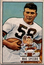 1951 Bowman MAC SPEEDIE Cleveland Browns #3 VG Condition (3)