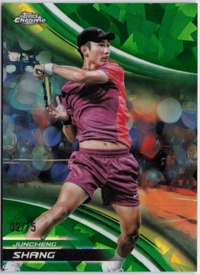 2025 Topps Chrome Sapphire Edition #69 Juncheng Shang Green Sapphire #/75