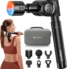 Massage Gun with Heat and Cold Head,Deep Tissue Percussion Back Massager for Mus