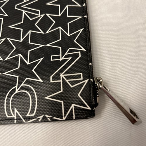 Givenchy Star Black Clutch Envelope Pouch Zip 13”x9” - Picture 12 of 20