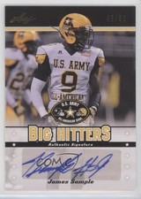 2011 Leaf US Army All-American Bowl Big Hitters 46/50 James Sample Auto 0a3