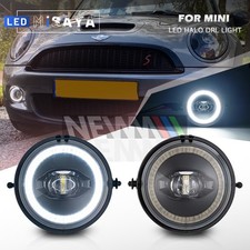 For Mini Cooper R55 R56 R57 R58 R59 R60 R61 White Led Halo Drl Driving Fog Light