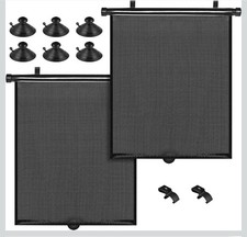 2 Pack Car Sun Shade Side Window for Baby, Roller Vehicle Shades Sun Protection