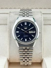 Seiko 5 Automatic Watch Black Dial Men's Wristwatch 6309 Japan Movement Vintage