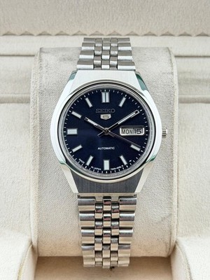 Seiko 5 Automatic Watch Black Dial Men's Wristwatch 6309 Japan Movement Vintage