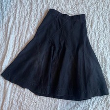 Vivienne Westwood Organic Denim Knife Flare Skirt Black