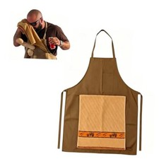 Chef's Prank Apron for Men Exotic Funny Gag Gift with Hidden Surprise in Brown