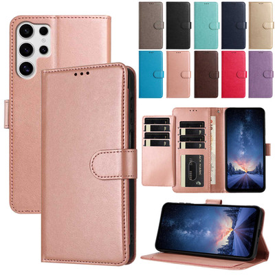For Samsung Galaxy S26 Ultra S25 S24+ S23 S22 S21 S20FE Leather Flip Wallet Case
