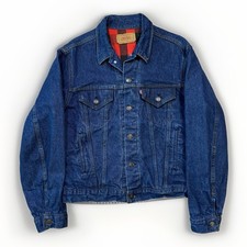 Vintage Levis Denim Jacket 44L Blue 80s Made in USA Dark 71411 0816 Type 3