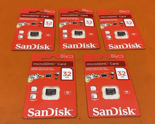 New OEM SanDisk Lot of 5 32GB micro SDHC Cards HD Video Waterproof