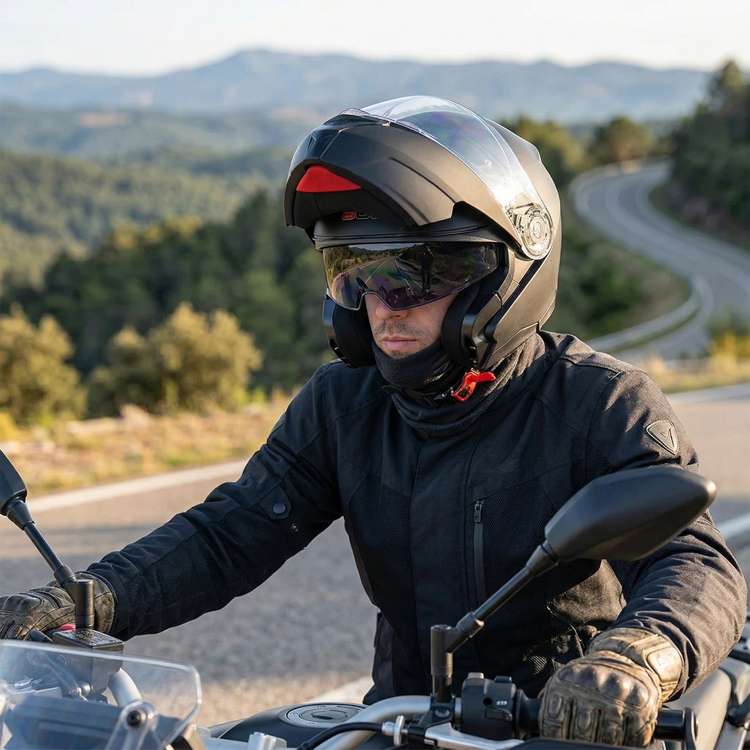 3GO E335 Casco Moto Modulare DVS Flip Anteriore foto 6
