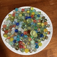Estate Find Lot of Cats Eye Marbles Blizzard Ribbon Banana More all colors