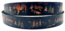 BEARS ANIMAL BEAR EMBOSSED MOTORCYCLE COWHIDE LEATHER BELT SIZE 26-48 USA MADE