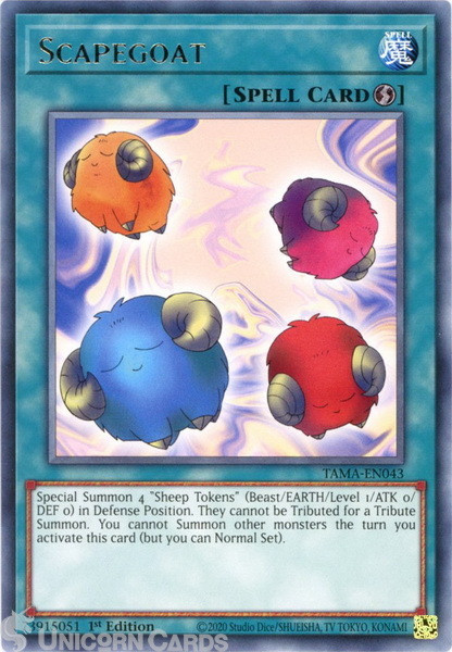 TAMA-EN043 Scapegoat Rare 1st Edition Mint YuGiOh Card