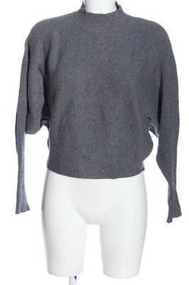 ZARA KNIT Feinstrickpullover Damen Pullover Gr. DE 38 dunkelgrau Casual-Look