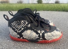 Nike Little Posite One PS Albino SnakeSkin Sneakers 723946-104 Youth Size 9C