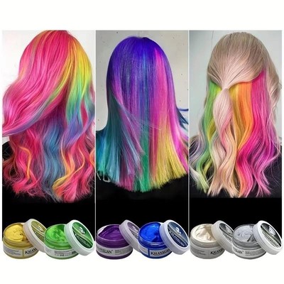 Mode Einweg Haarfarbe Temporäre Farbe Färben Wachs Styling Pomade Schlamm Neu K7M1