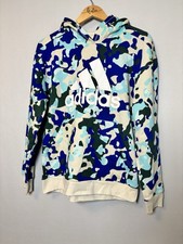 Adidas Youth Boys Hoodie/Sweatshirt Navy White Camo Size XL