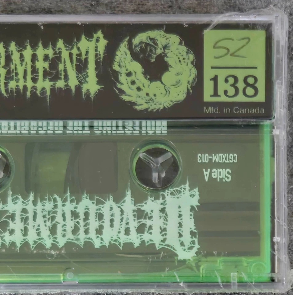 DEVOURMENT Molesting The Decapitated Tape - Slime Green #52/138 Rare Death Metal - Image 3 of 3