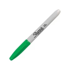 GREEN Sharpie fine point markers 30002 PACK OF TEN (10) FREE S&H! BRAND NEW!