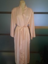 Oscar De La Renta Robe Pink Label Baby Pink Attached Tie Satin M L