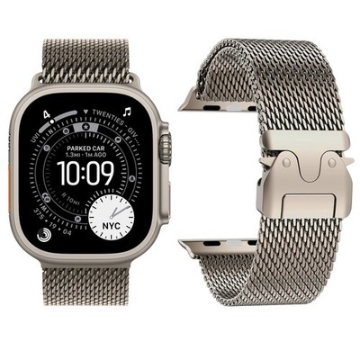 Titanium Milanese Loop Band Compatible with Apple Watch Bands Ultra 3/2/1 49m...
