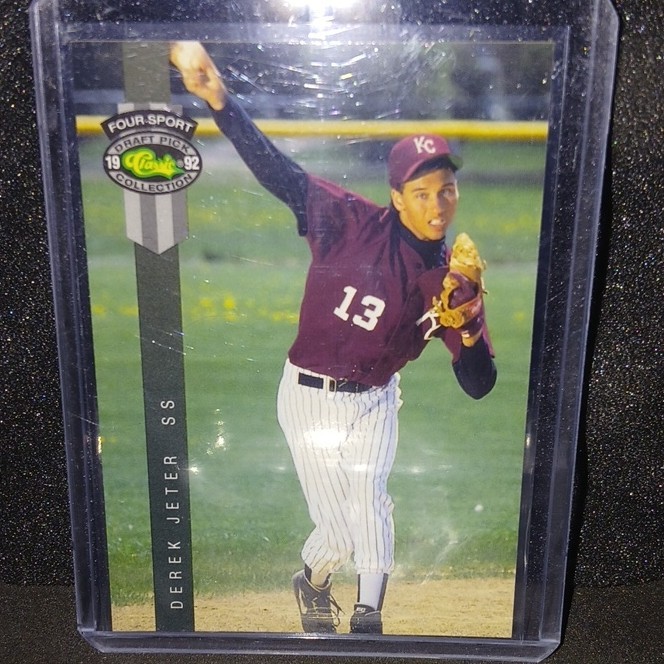 Classic Games 1992 Four Sport Draft Pick Derek Jeter #231 Kalamazoo Baseball