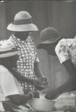 Vintage Barbados Postcard Shelling Peas at Oistins Ronnie Carrington Photo