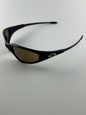 Oakley Straight Jacket Matte Black Frame Gold Iridium Lens 1999 No Flames RARE