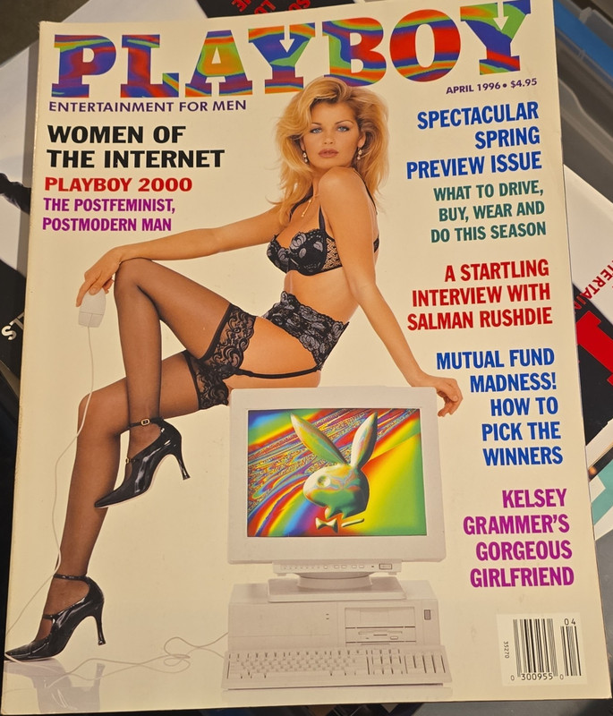 Playboy April 1996 Illustrated Women of the Internet Salman Rushdie Interview