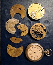 Mixed Lot Of Vintage Antique Pocket Watch Parts