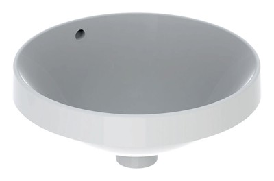Geberit VariForm Einbauwaschtisch rund ohne Hahnloch mit Überlauf 400 mm -...