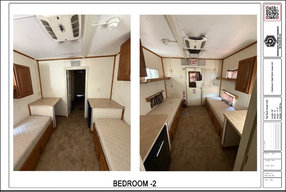 40’ X 10’ 2 Bedroom 2 Bath Camper Bunk House Insulated With Heat & A/C.  - Image 4 of 4