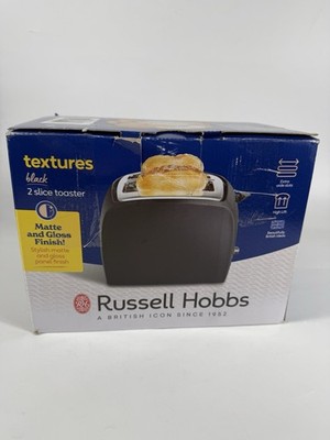 Russell Hobbs Textures 2-Scheiben-Toaster extra breite Schlitze schwarz (21641)