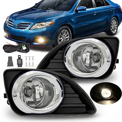 Fits 2010 2011 Toyota Camry LE XLE Fog Lights Driving Lamps W/Cover&Switch Pair