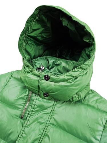 HOT UNISEX DIESEL @ SPORTS BOMBER QUILTED HOODED Zip DOWN PUFFER GREEN Jacket XS - Picture 4 of 18
