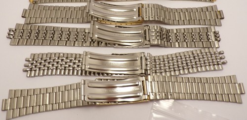 Vtg Seiko Wristwatch Bands & Parts Watchmaker Repair Lot Buckles Stainless Steel - Picture 10 of 11
