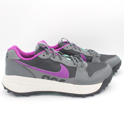 Nike ACG Lowcate Smoke Grey Vivid Purple Phantom Men's Size 8.5 DX2256-002