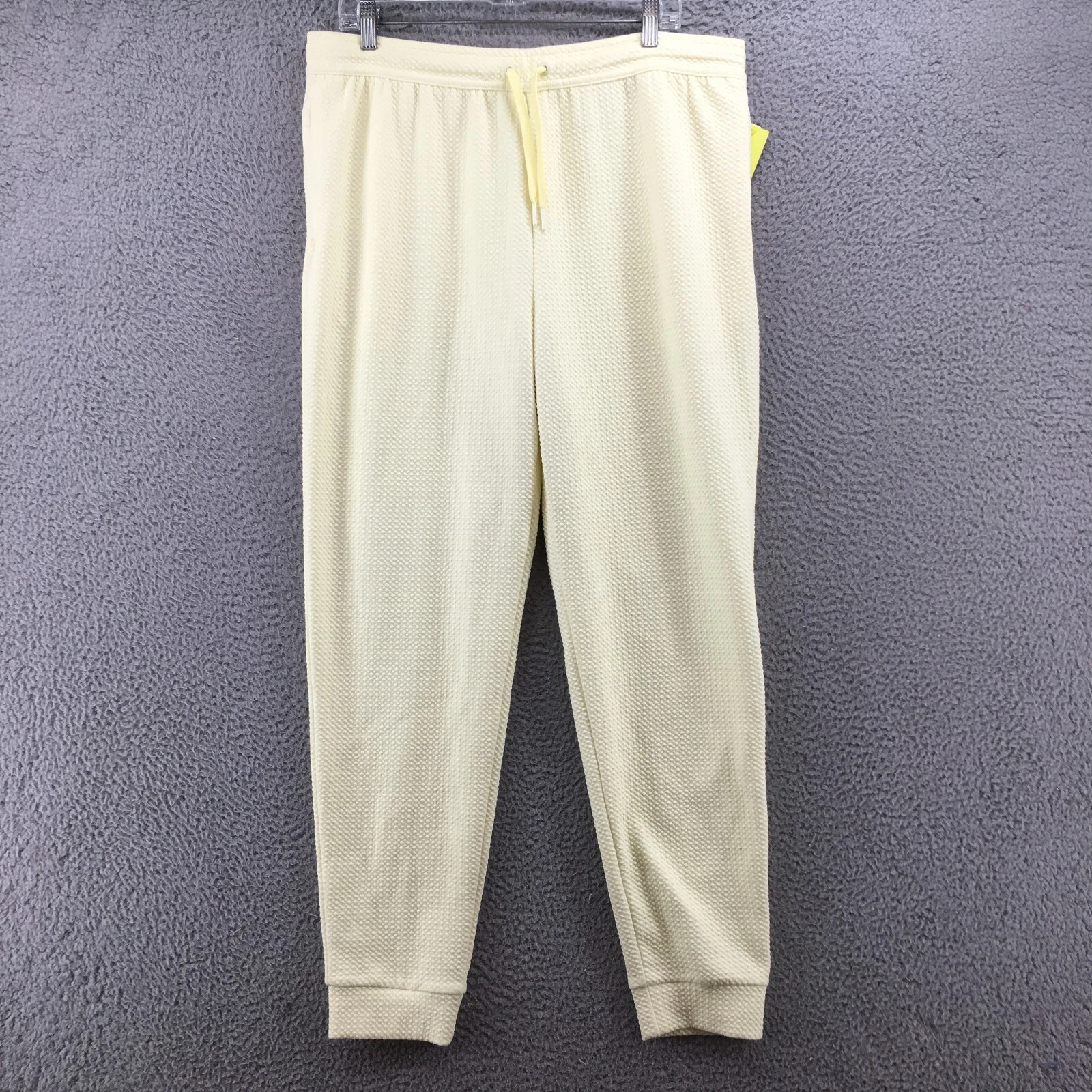 All In Motion Jogger Pants Mens L (actual 37x29.5) Yellow Cotton Blend NEW