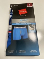 Hanes 3-pack X-temp Boxer Briefs Trunks size S 28  - 30  Total Support Pouch NEW
