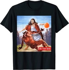 NEW! Funny Not Today Satan Jesus Crossover Basketball Gift T-Shirt - MADE IN USA