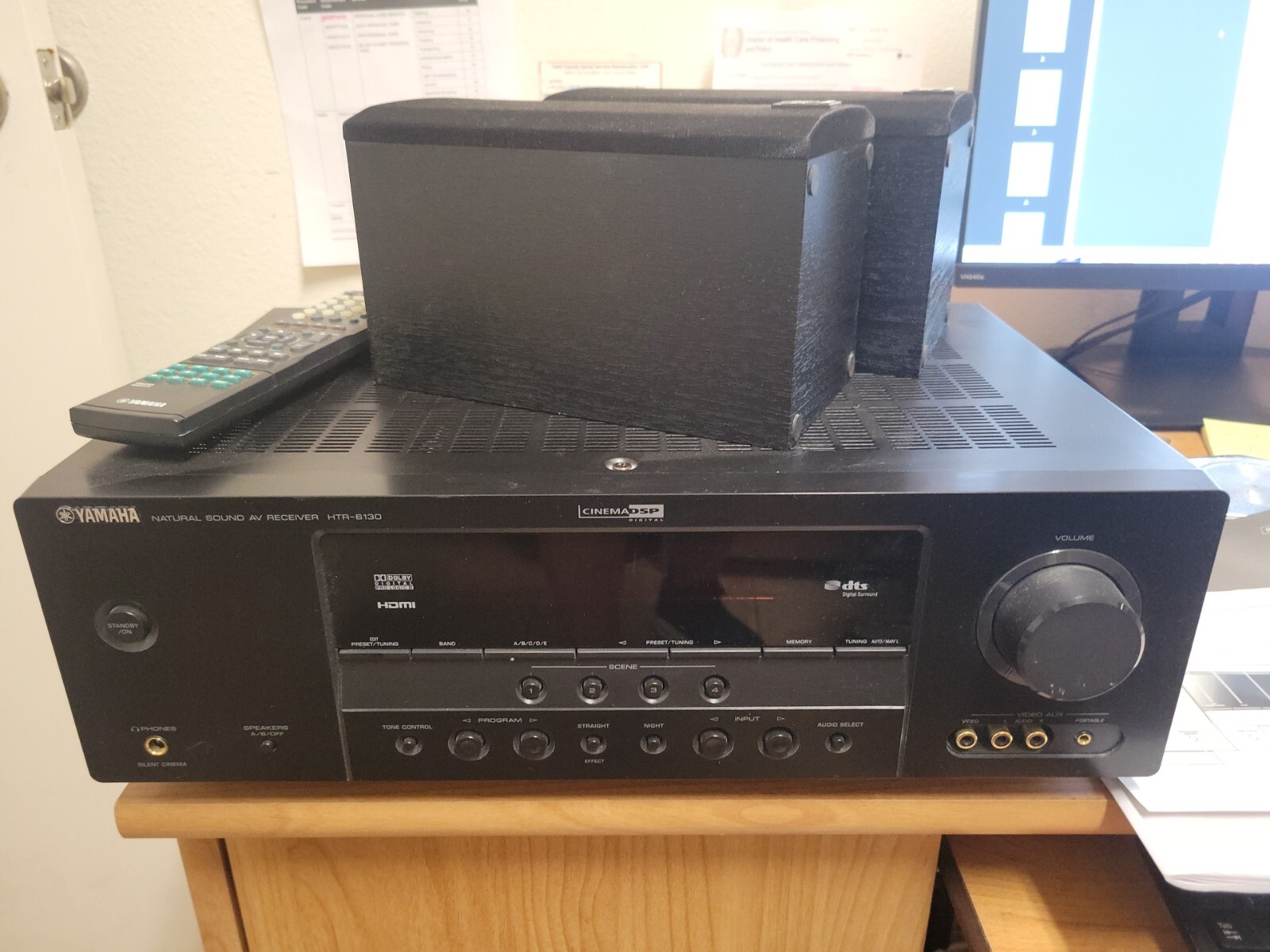 Yamaha HTR 6130 5.1 Channel 500 Watt Receiver + 2 Speakers & Remote Bundle 27108929842 eBay