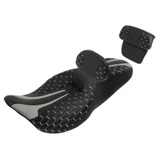 Driver & Passenger Seat + Backrest Pad Fit For Harley Touring FLHX 2014-2023 22