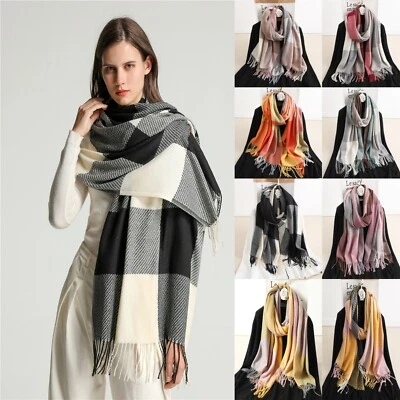 Cashmere Blend Scarf Women Ladies Winter Warm Long Soft Wool Shawl Wrap Pashmina - Image 1 of 4