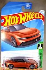 2024 Hot Wheels #85 HW Green Speed 7/10 DeLOREAN ALPHAS Brown w/Gray 10 Spokes
