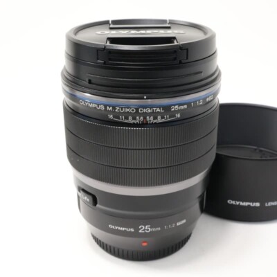 Near Mint Olympus M. Zuiko Digital 25mm F/1.2 ED Pro Portrait Prime Lens #20027