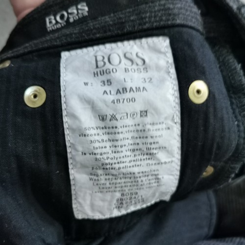 Hugo Boss Alabama Jeans Mens W34 L28 Black Corduroy Pants Trousers - Picture 5 of 10