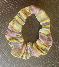 Orange Scrunchie Guatemala Hand Made Yoga Bright NEW Scrunchy Hair Olive