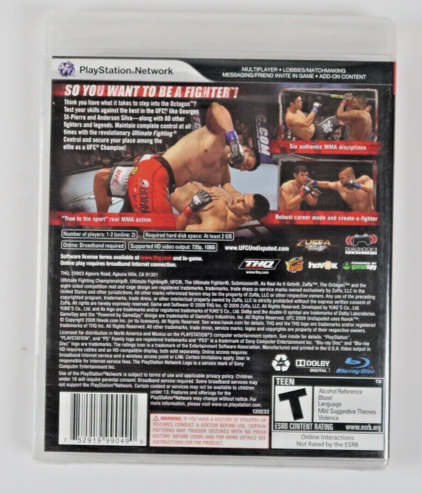 UFC Undisputed 3 + 2009 - PS3 - Bundle (Gebraucht) in Thalwil für CHF