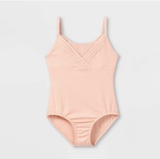 Cat  Jack Toddler Girls Pink Stretch Dance Gymnastics Cami Leotard Size XS 4/5